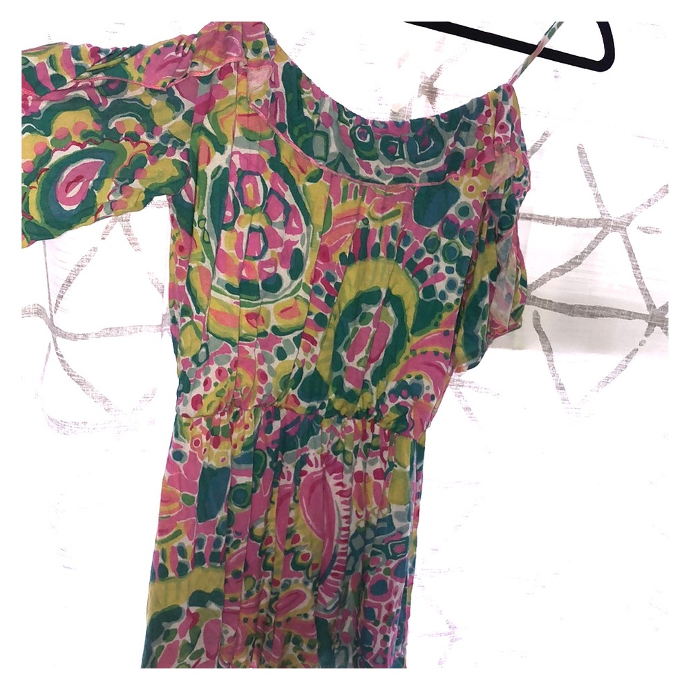 Lilly Pulitzer Floral cold shoulder romper